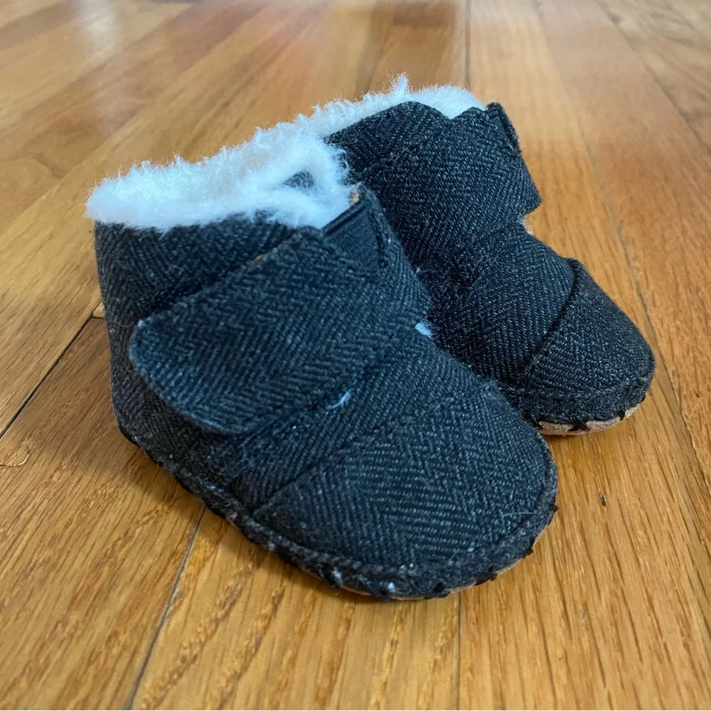 Baby Unisex Dark Grey Toms Boots